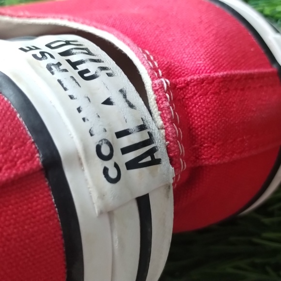 Converse All Star Chuck Taylor Low Top Red & White Unisex M7 W9 - Picture 6 of 15